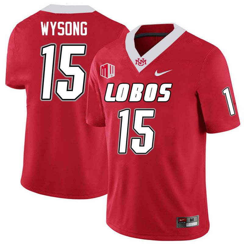 Luke Wysong UNM Lobos Jersey,New Mexico Lobos Football Jersey,Uniforms-Red